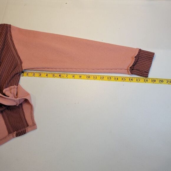 POL Pink and Mauve Waffle Knit Full Zip Hooded Jacket Sweatshirt Women's Small - Picture 10 of 12